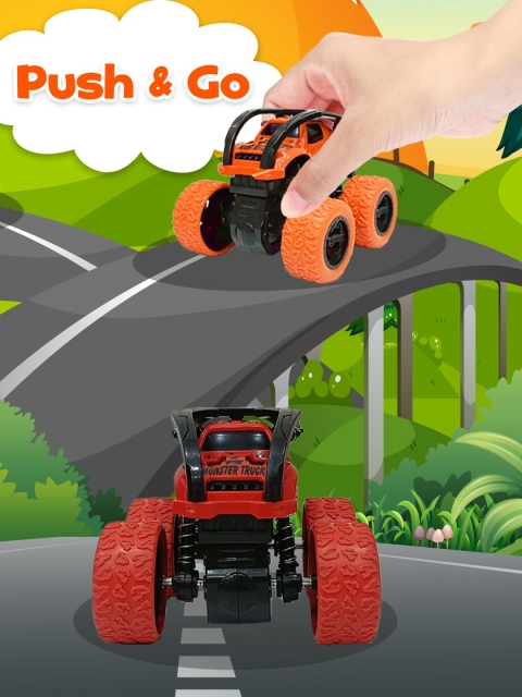 WEMBLEY Kids Set Of 4 Monster Truck Tractor 4WD Toy Vehicles - Image 3