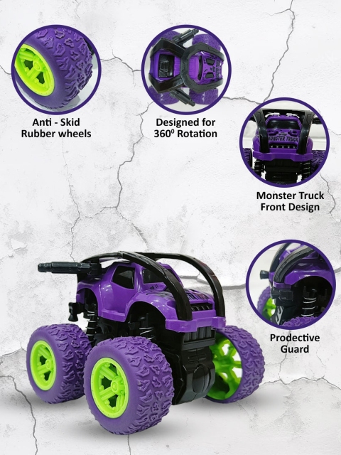 WEMBLEY Kids Set Of 4 Monster Truck Tractor 4WD Toy Vehicles - Image 4