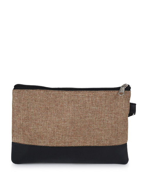 CIMONI Colourblocked Stylish Jute Wrist Travel Pouch - Image 4