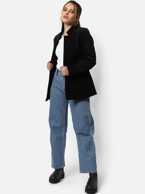 Campus Sutra Notched Lapel Collar Single-Breasted Blazer - Image 4