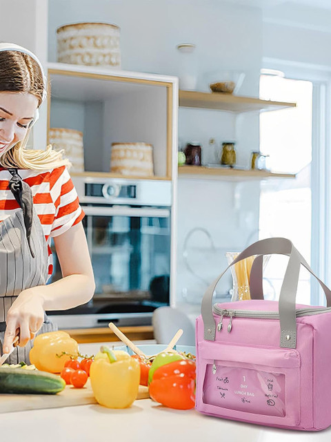 HOUSE OF QUIRK Printed Insulated Reusable Lunch Bag