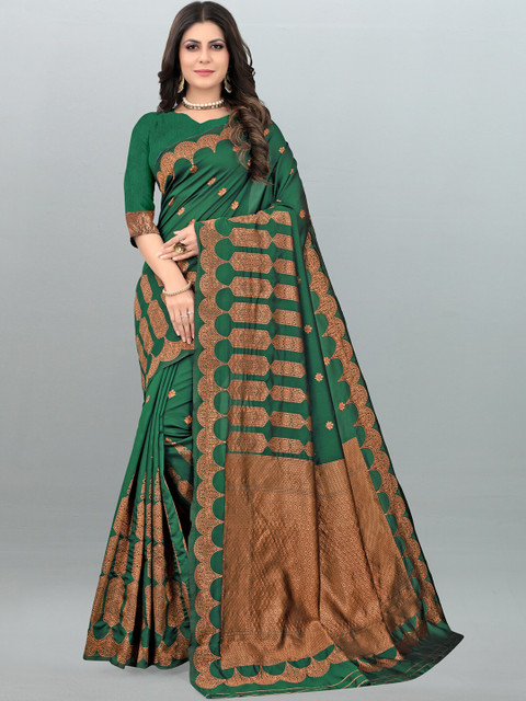Om Shantam Sarees Woven Design Zari Banarasi Saree