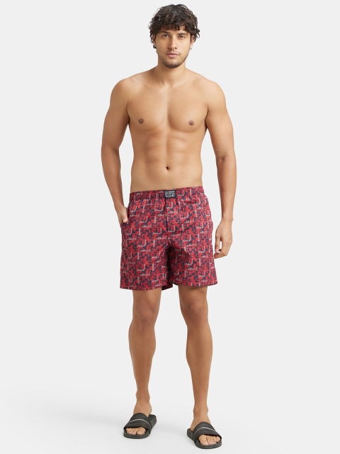 Jockey Combed Mercerized Cotton Woven Boxer Shorts with Side Pocket-US57 - Image 4