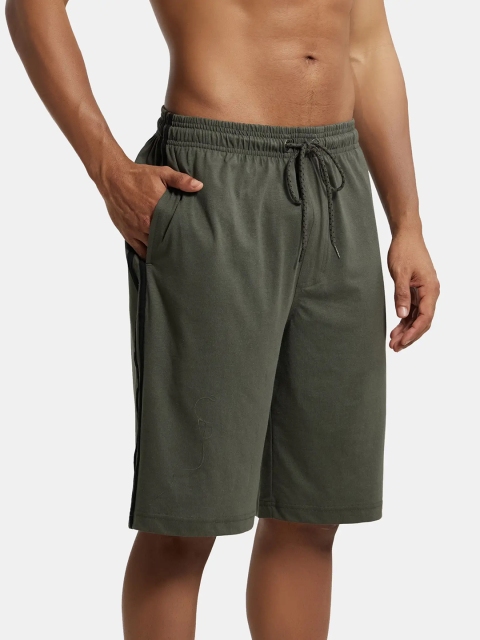 Jockey Combed Cotton Rich Shorts with Side Pockets-9426 - Image 2