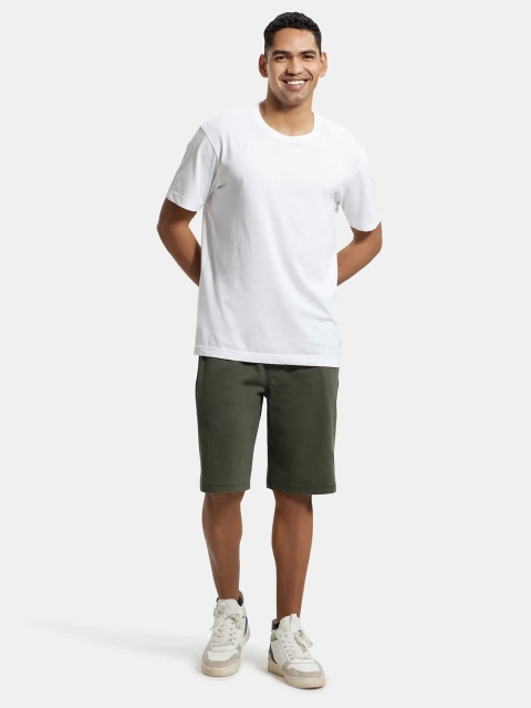 Jockey Combed Cotton Rich Shorts with Side Pockets-9426 - Image 4