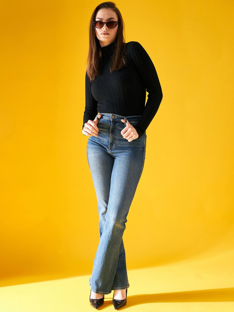 98 Degree North Ribbed Turtle Neck Acrylic Pullover - Image 6