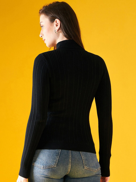 98 Degree North Ribbed Turtle Neck Acrylic Pullover - Image 5