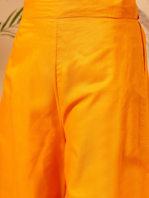 InWeave Asymmetric Regular A-Line Kurta with Palazzos - Image 3
