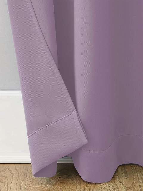 Cloth Fusion Lavender 2 Pieces Room Darkening Blackout Door Curtains - Image 3