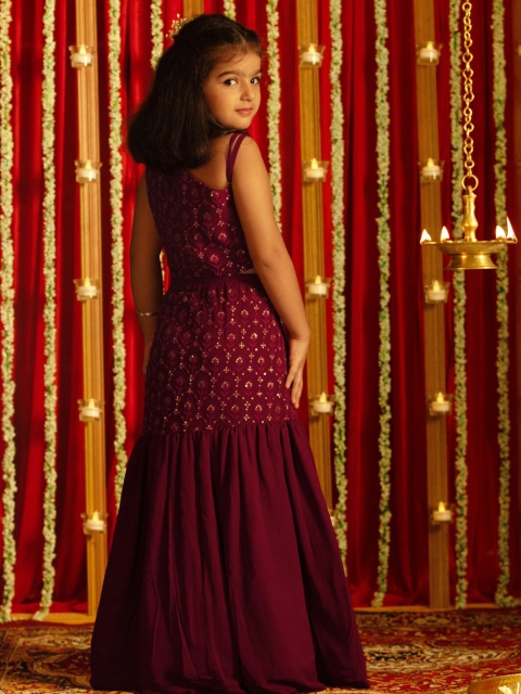 VASTRAMAY Girls Embellished Sequinned Ready to Wear Pure Georgette Lehenga - Image 5