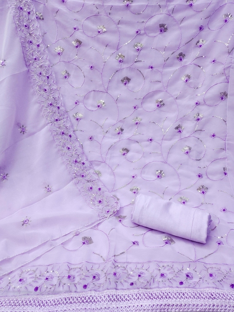 KALINI Embroidered Silk Georgette Unstitched Dress Material - Image 4