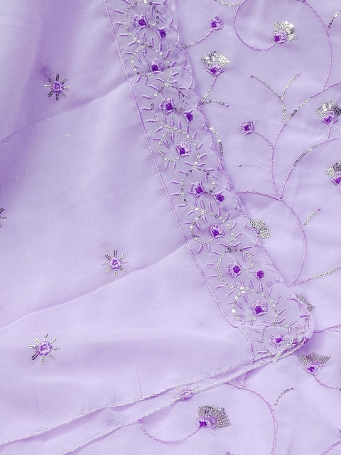 KALINI Embroidered Silk Georgette Unstitched Dress Material - Image 5