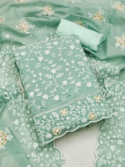 KALINI Floral Embroidered Unstitched Dress Material