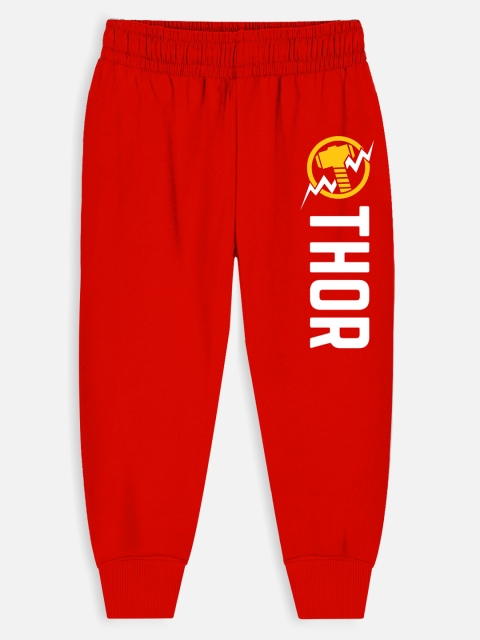 YK Marvel Boys Pack Of 5 Typography Printed Pure Cotton Joggers - Image 4