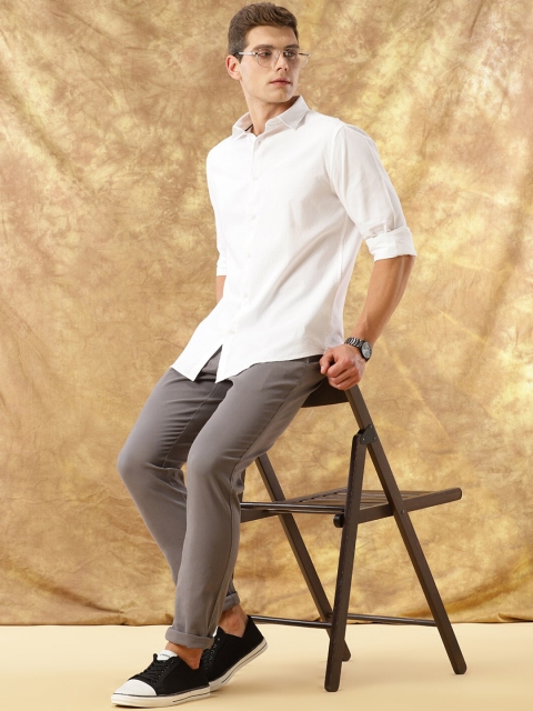 INVICTUS Original Slim Fit Spread Collar Cotton Casual Shirt - Image 5