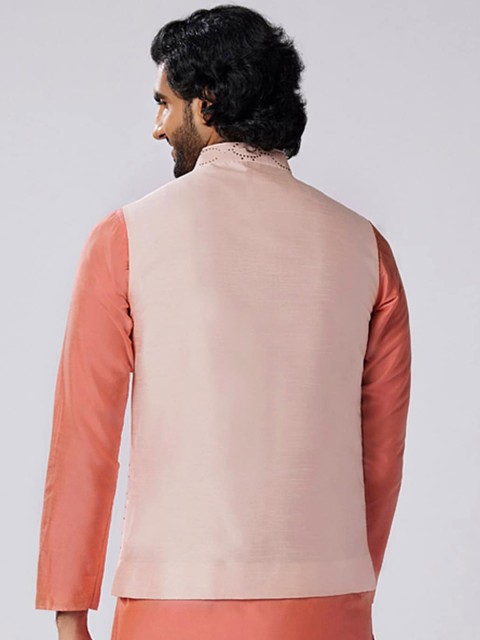 KISAH Embellished Mandarin Collar Nehru Jacket - Image 5