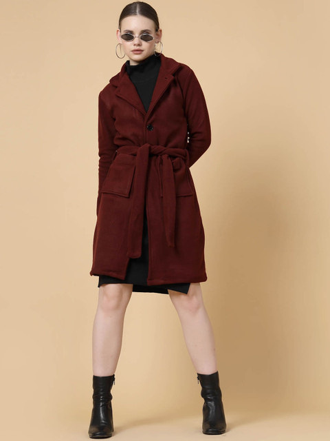 Rigo Single Breasted Notched Lapel Collar Cotton Overcoat