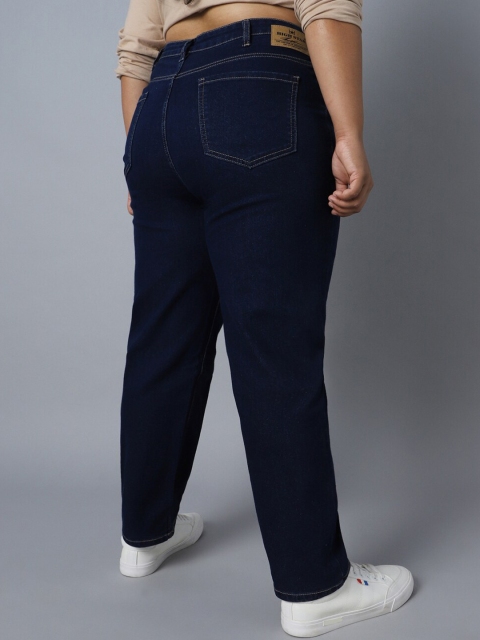 Freeform by High Star Women Plus Size Straight Fit High-Rise Clean Look Stretchable Jeans - Image 4