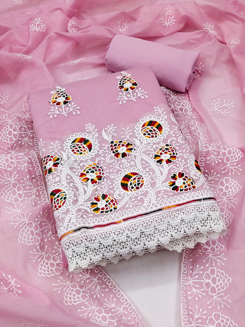 SHADOW & SAINING Ethnic Motifs Embroidered Unstitched Dress Material