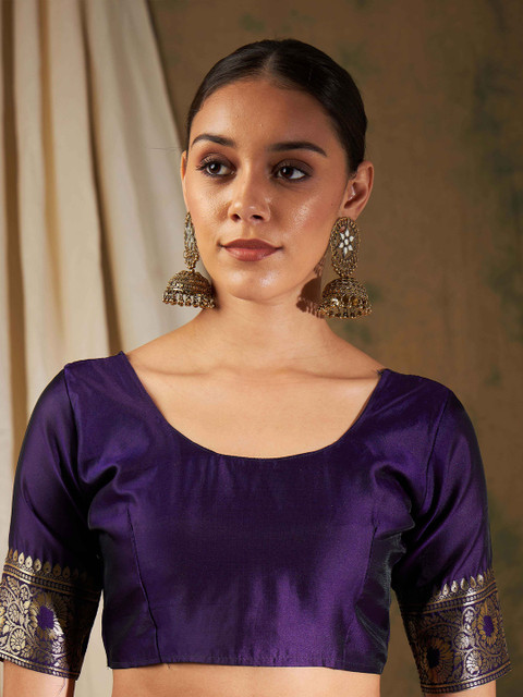 Sangria Woven Design Zari Kanjeevaram Saree - Image 7