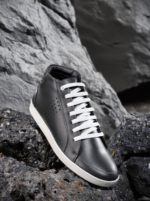 Roadster Men Mid-Top Perforated Sneakers