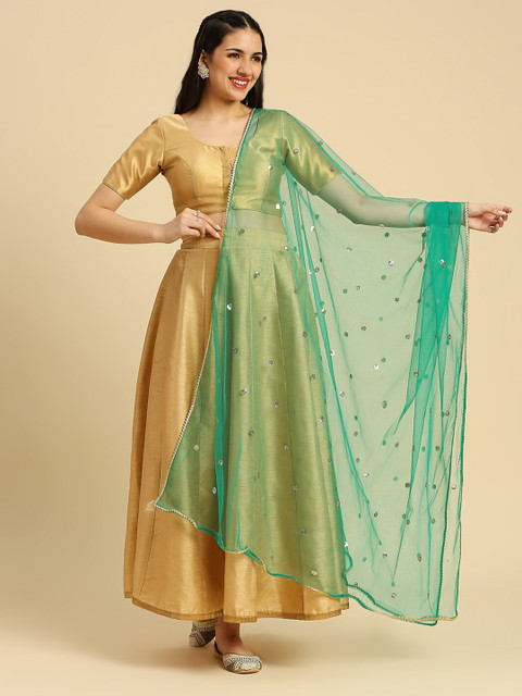 Dupatta Bazaar Embellished Sequinned Net Dupatta