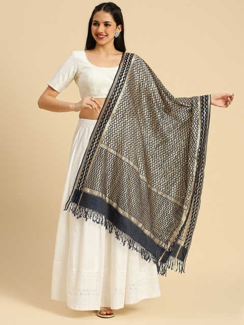 Dupatta Bazaar Ethnic Motifs Woven Design Dupatta with Zari