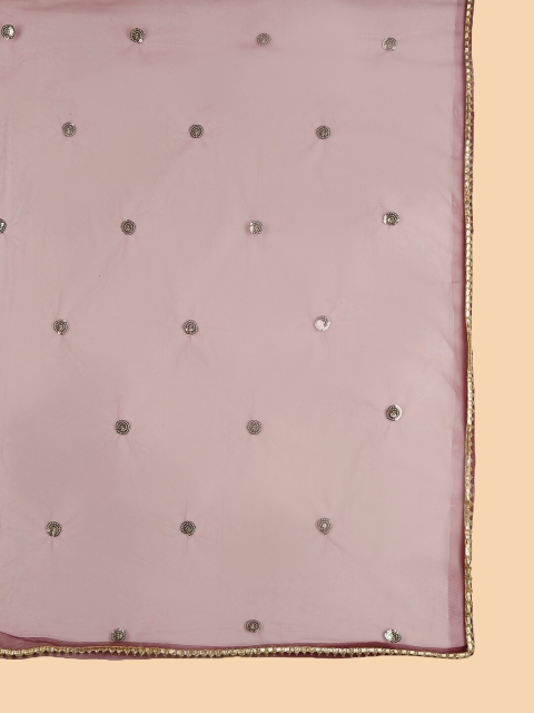 Dupatta Bazaar Polka Dots Embroidered Sequinned Net Dupatta - Image 7