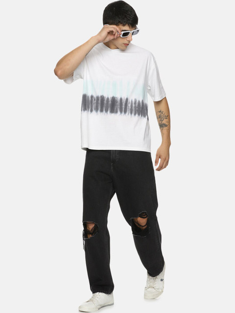 The Roadster Lifestyle Co. Tie & Dye Oversized Pure Cotton T-Shirt - Image 5