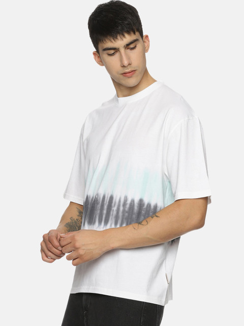 The Roadster Lifestyle Co. Tie & Dye Oversized Pure Cotton T-Shirt - Image 3