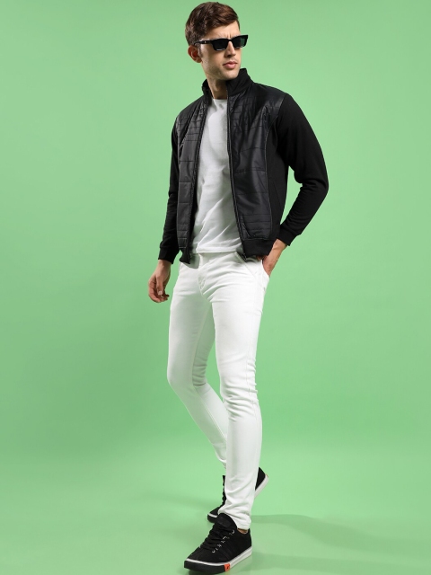 Campus Sutra Stand Collar Windcheater Cotton Padded Jacket - Image 5