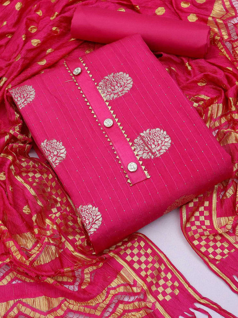 KALINI Woven Design Unstitched Dress Material