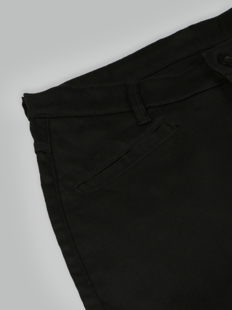 Mast & Harbour Women Black Comfort Slim Fit High-Rise Cargos Trousers - Image 6