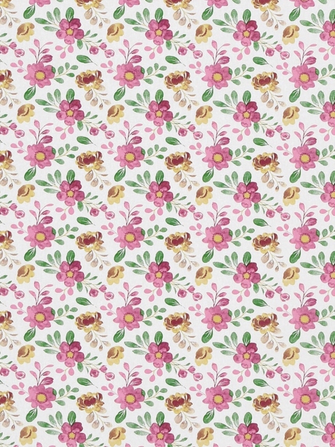 Salona Bichona Pink & White Floral Cotton 144 TC King Bedsheet With 2 Pillow Covers - Image 6