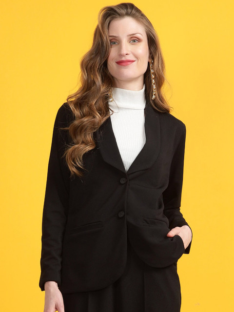 Golden Kite Shawl Collar Long Sleeved Single-Breasted Blazers