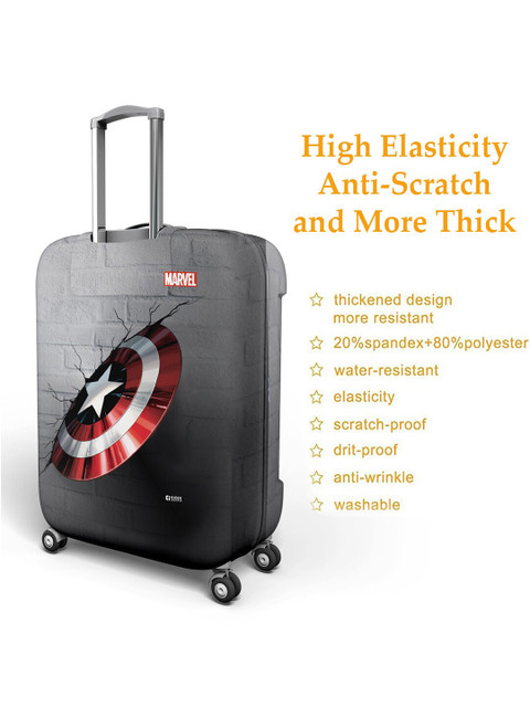 Kuber Industries Captain America Shield Printed Luggage Cover - Image 2