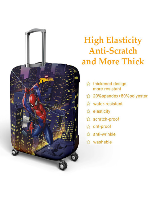 Kuber Industries Marvel Spiderman Printed Stretchable Luggage Cover - Image 2