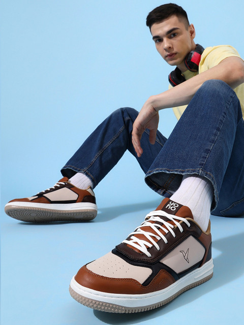 yoho Men Colourblocked Memory Foam Insole Lightweight Sneakers - Image 6