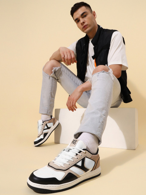 yoho Men Colourblocked Lightweight Memory Foam Basics Sneakers - Image 6