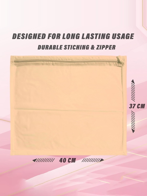 Kuber Industries 12 Pcs Beige Foldable Wardrobe Single Saree Cover Clothes Organizer - Image 6
