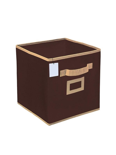 Kuber Industries Black & Brown 2-Pieces Non Woven Clothes Box Foldable Drawer Storage Box - Image 3