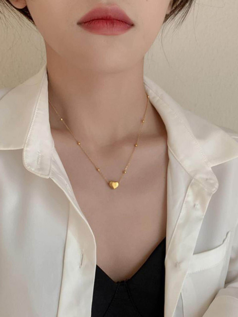 MYKI Gold-Plated Heart shaped Necklace - Image 6