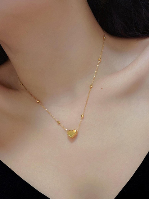 MYKI Gold-Plated Heart shaped Necklace - Image 7