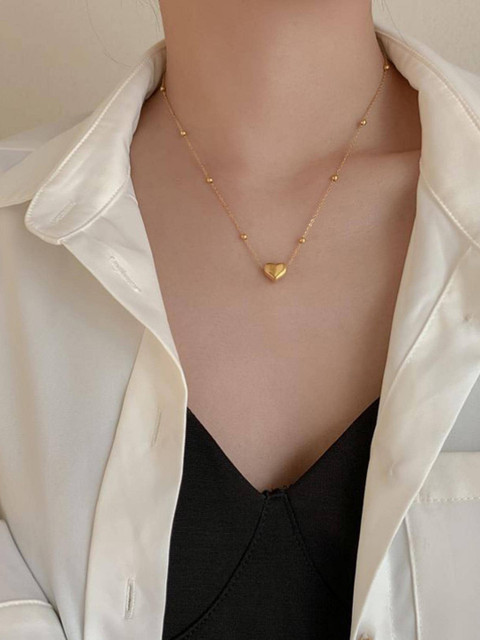 MYKI Gold-Plated Heart shaped Necklace - Image 5