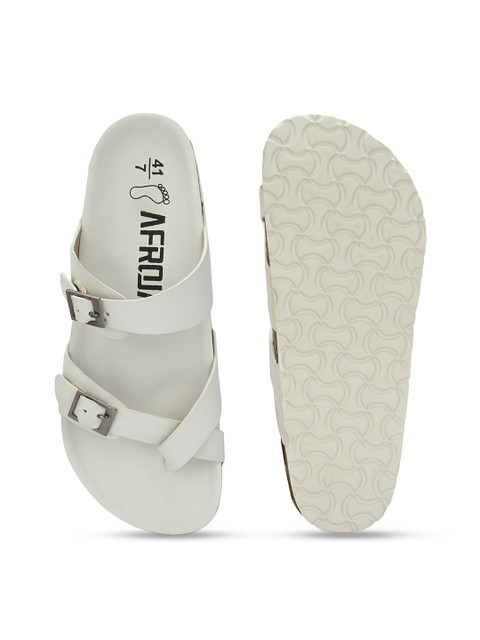 AfroJack Men One Toe Leather Comfort Sandals With Buckles - Image 5