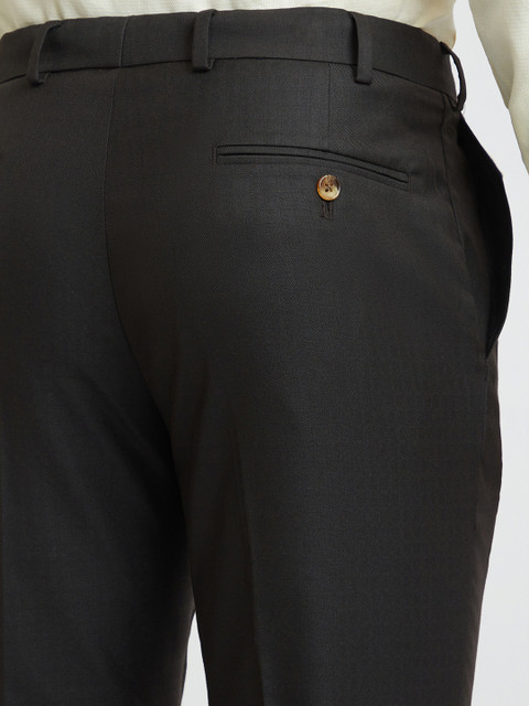 Park Avenue Men Checked Smart Fit Formal Trousers - Image 7