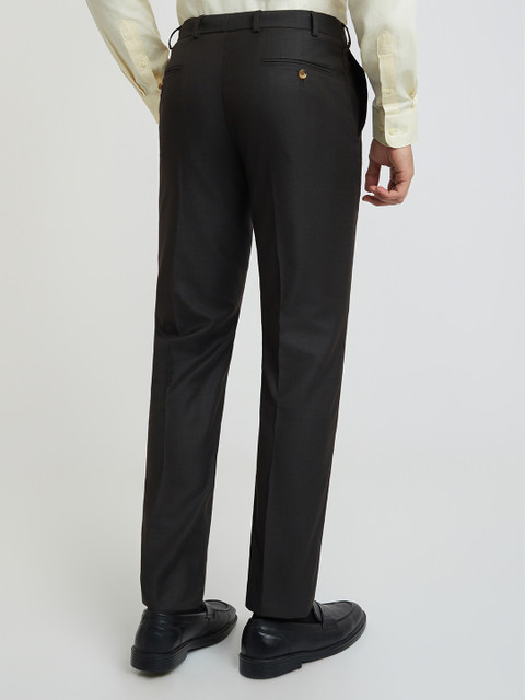 Park Avenue Men Checked Smart Fit Formal Trousers - Image 4