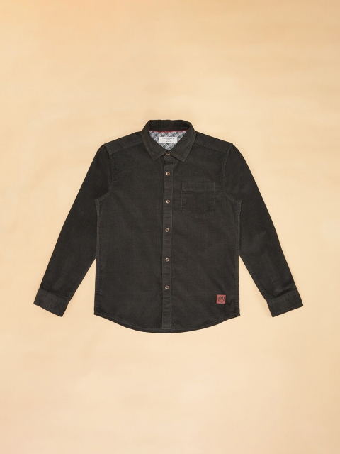 Pantaloons Junior Boys Spread Collar Long Sleeve Pocket Cotton Casual Shirt - Image 2