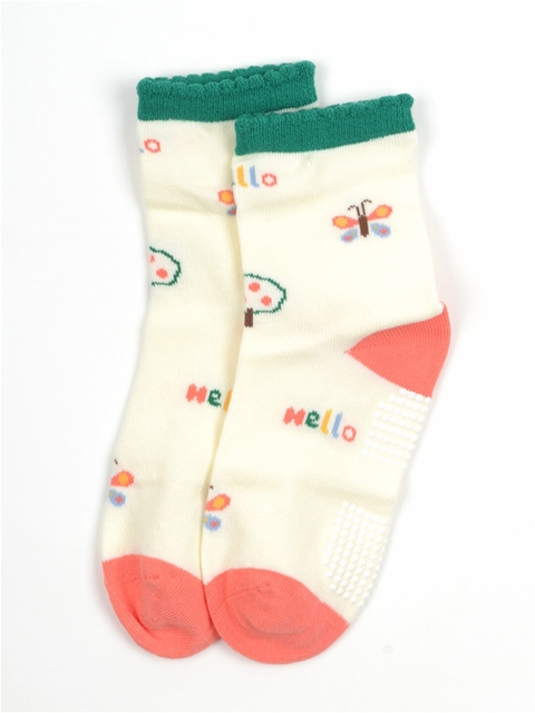 FOOTPRINT 6 Pairs Infant Kids Unisex Multi-Colored Ankle-Length Assorted Antiskid Cotton Socks - Image 3