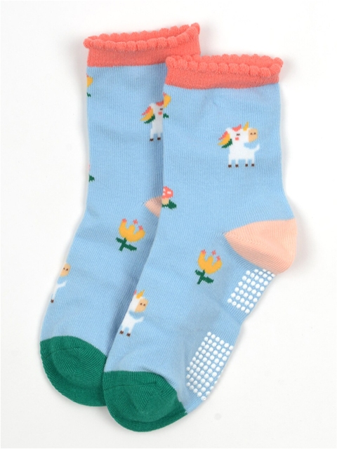 FOOTPRINT 6 Pairs Infant Kids Unisex Multi-Colored Ankle-Length Assorted Antiskid Cotton Socks - Image 5